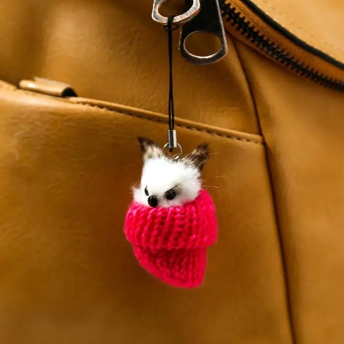 Пушистик подвеска Пушистик подвеска "Котик сидит в шапочке" МИКС 5х3х3 см