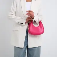 Сумка женская багет на молнии, 20.5&times;7&times;10.5 см, розовая