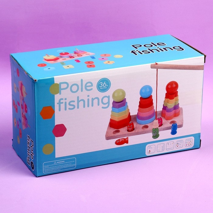 Развивающий набор «Пирамидки + рыбалка» 22 × 12,5 × 9,5 см Развивающий набор «Пирамидки + рыбалка» 22 × 12,5 × 9,5 см