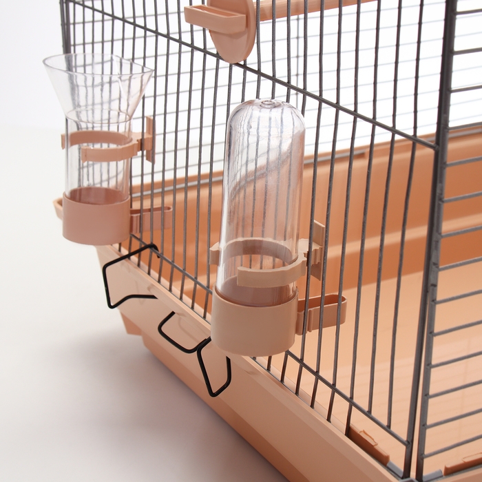 Клетка для птиц Клетка для птиц "Пижон" №104-Б, разборная, 2 секции, 58 х 40 х 88см, бежевая