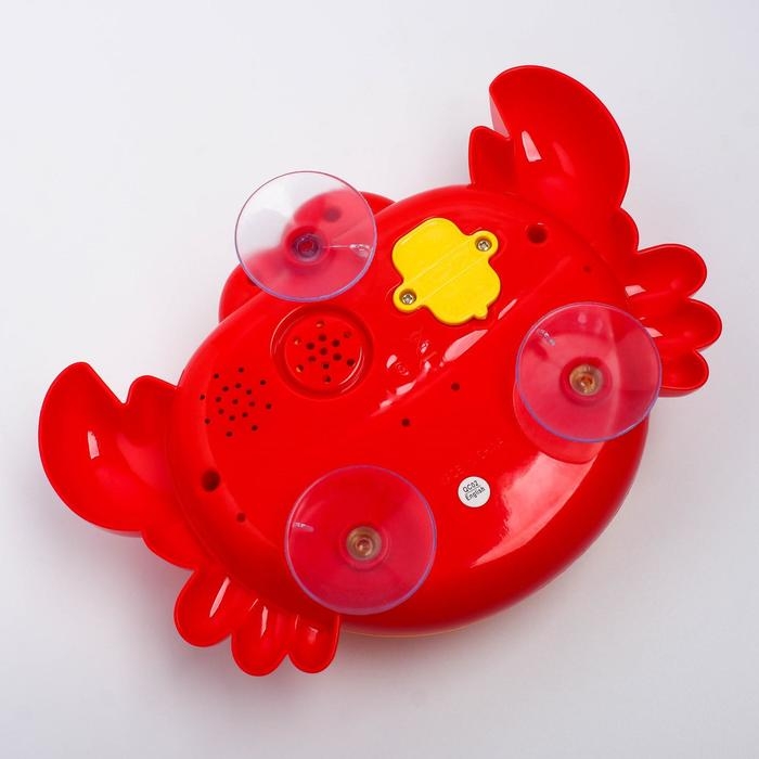 Игуршка для ванны «Пенный Краб», пузыри, музыкальный, на присоске, Крошка Я Игуршка для ванны «Пенный Краб», пузыри, музыкальный, на присоске, Крошка Я