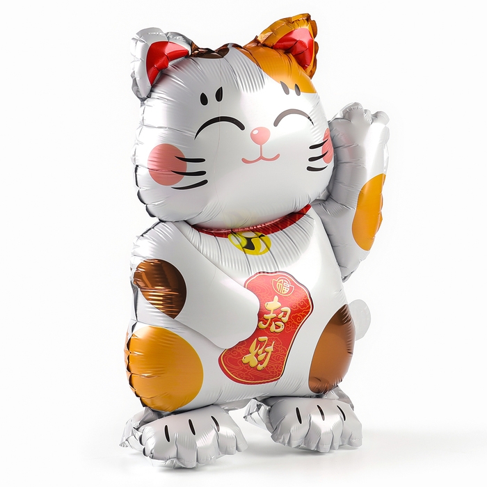 Шар фольгированный 25 Шар фольгированный 25" «Японский котик», на подставке, под воздух