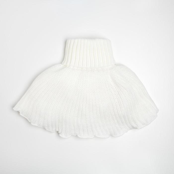 Шарф-манишка, цвет белый, размер L (8 лет)