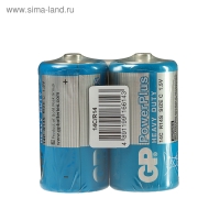 Батарейка солевая GP PowerPlus Heavy Duty, C, R14-2S, 1.5В, спайка, 2 шт.