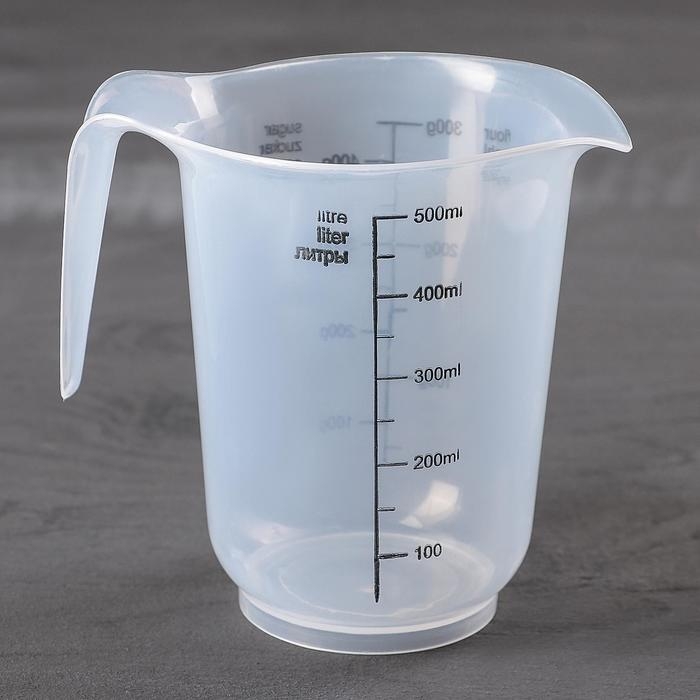 Кувшин мерный, 500 мл, цвет прозрачный Кувшин мерный, 500 мл, цвет прозрачный