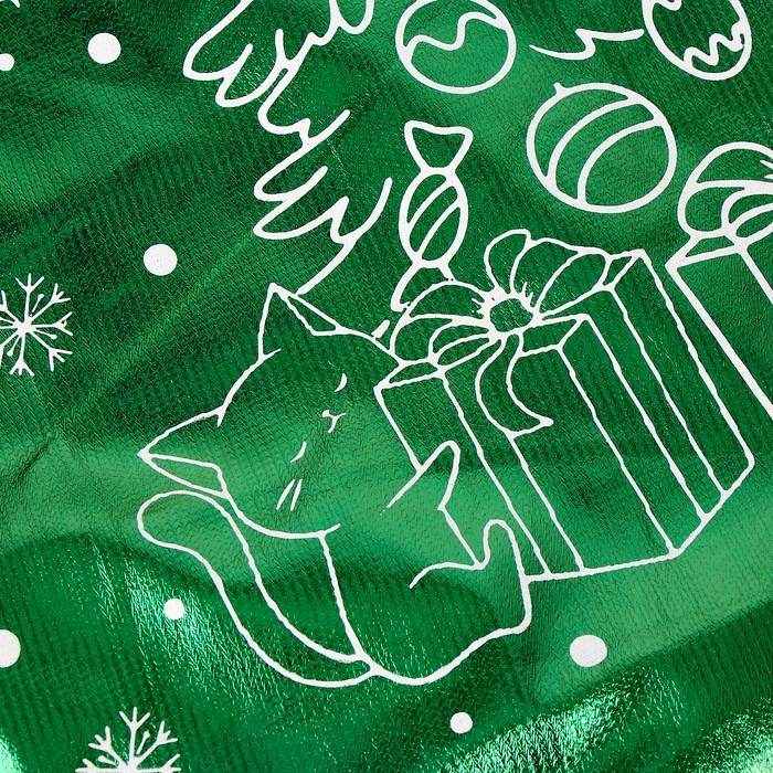 Подарочный мешок Деда Мороза «Елочка», зеленый, 60 х 40см