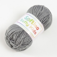 Пряжа 100% акрил "Softy Kids" 90м ±5м 50 гр цвет 62 серый
