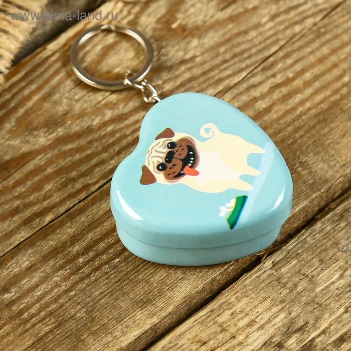 Шкатулка на кольце металл Шкатулка на кольце металл "Сердце - зоопарк" МИКС 2,1х5х4,6 см