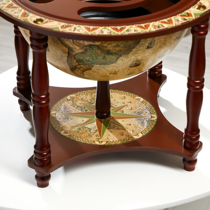 Глобус бар декоративный Глобус бар декоративный "Карта капитана" с подставкой внизу 41,6х41,6х56 см