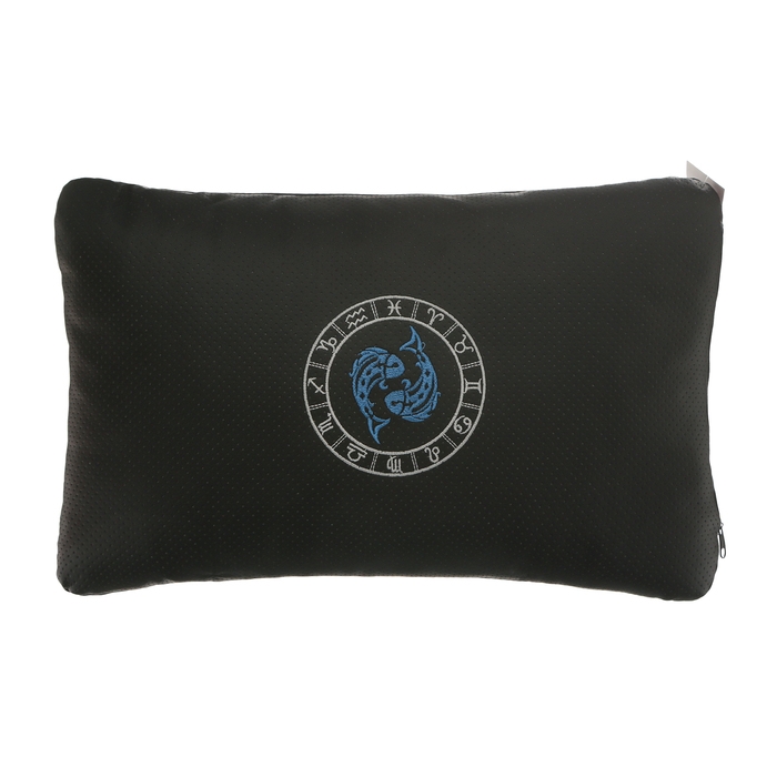 Подушка автомобильная МАТЕХ ЗНАКИ ЗОДИАКА LINE, РЫБЫ, 45 х 28 х 12 см, черный Подушка автомобильная МАТЕХ ЗНАКИ ЗОДИАКА LINE, РЫБЫ, 45 х 28 х 12 см, черный