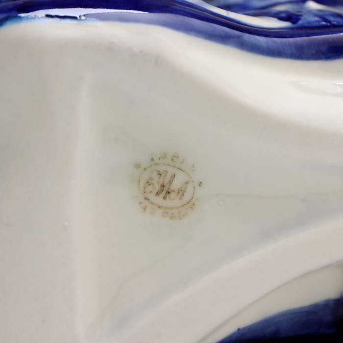 Ваза-карандашница Ваза-карандашница "Сапожок с мышками", гжель, фарфор, 16х19 см