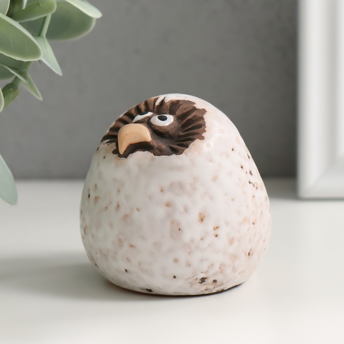 Сувенир керамика Сувенир керамика "Белый совёнок" 5,3х5,4х5,5 см