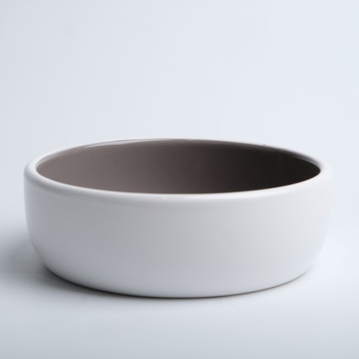 Миска керамическая  Миска керамическая "Рыбные кость" 300 мл  13,4 x 4 cм, серо-белая