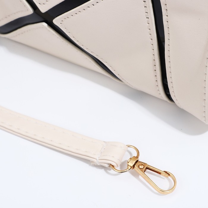 Сумка женская тоут на молнии, цвет белый