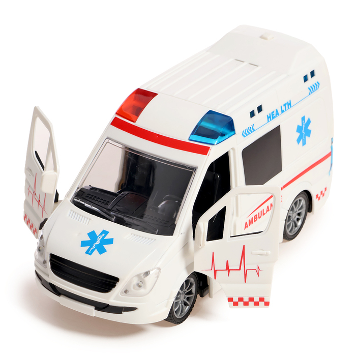 Машина радиоуправляемая «Скорая помощь», работает от батареек, световые и звуковые эффекты Машина радиоуправляемая «Скорая помощь», работает от батареек, световые и звуковые эффекты
