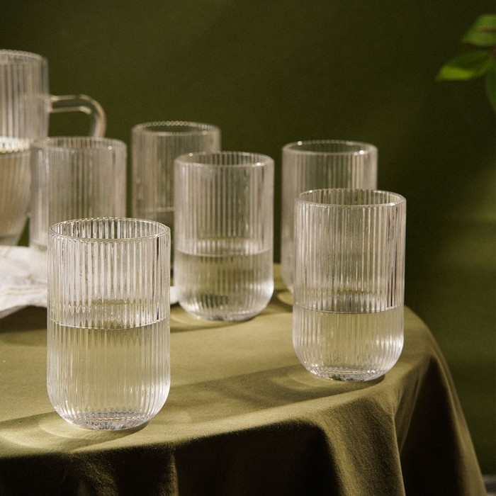 Набор стаканов стеклянный SL Home «Модерн», 400 мл, 8×13 см, цвет прозрачный Набор стаканов стеклянный SL Home «Модерн», 400 мл, 8×13 см, цвет прозрачный