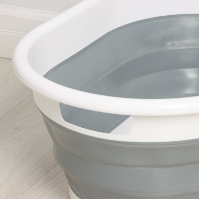 Таз складной Доляна, 39 л, 61,5×44×26,5 см, цвет серый Таз складной Доляна, 39 л, 61,5×44×26,5 см, цвет серый