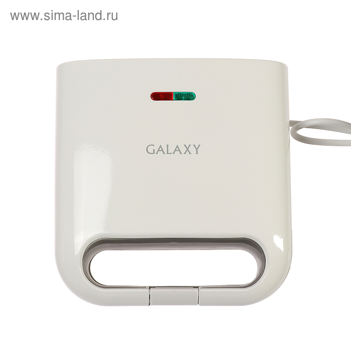 Сэндвичница Galaxy GL 2962, 800 Вт, антипригарное покрытие, белая