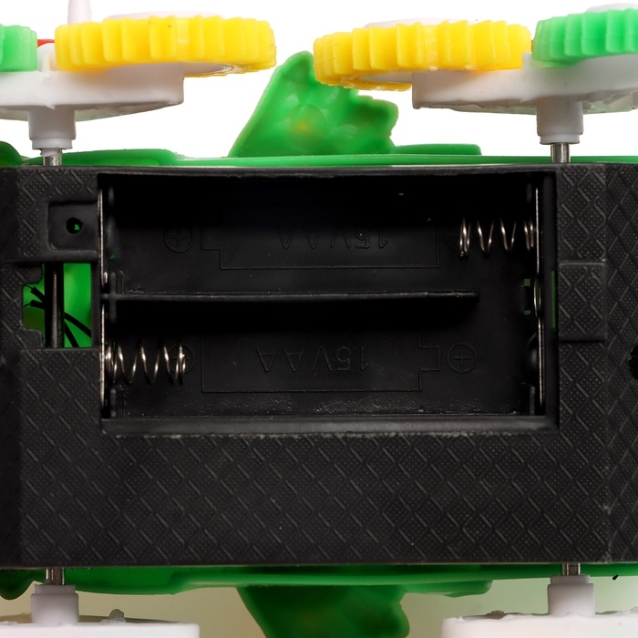 Машинка-перевёртыш «Крокодил», работает от батареек, цвет зеленый