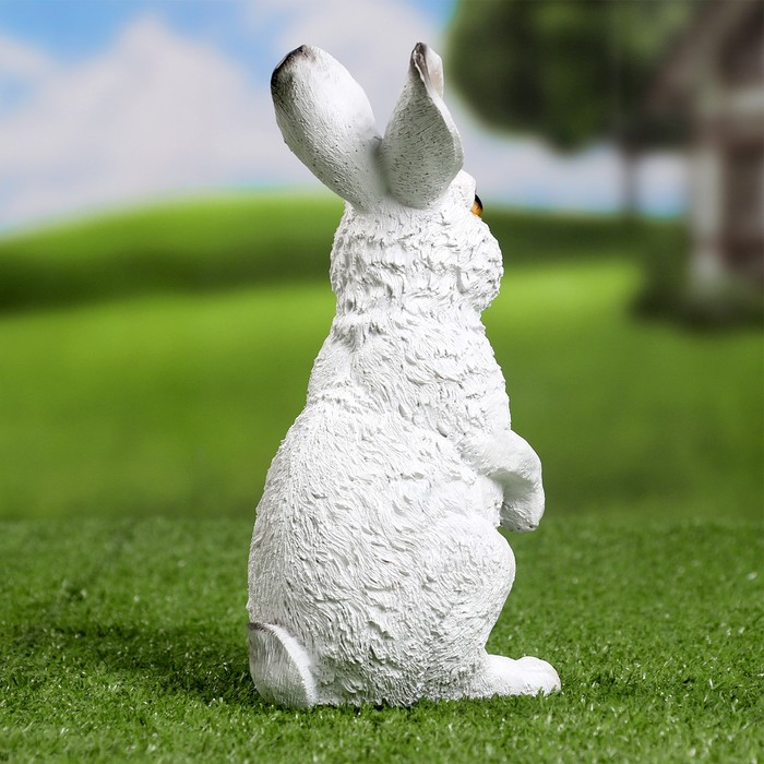Садовая фигура  Садовая фигура "Зайка" белый, 12х9х21см