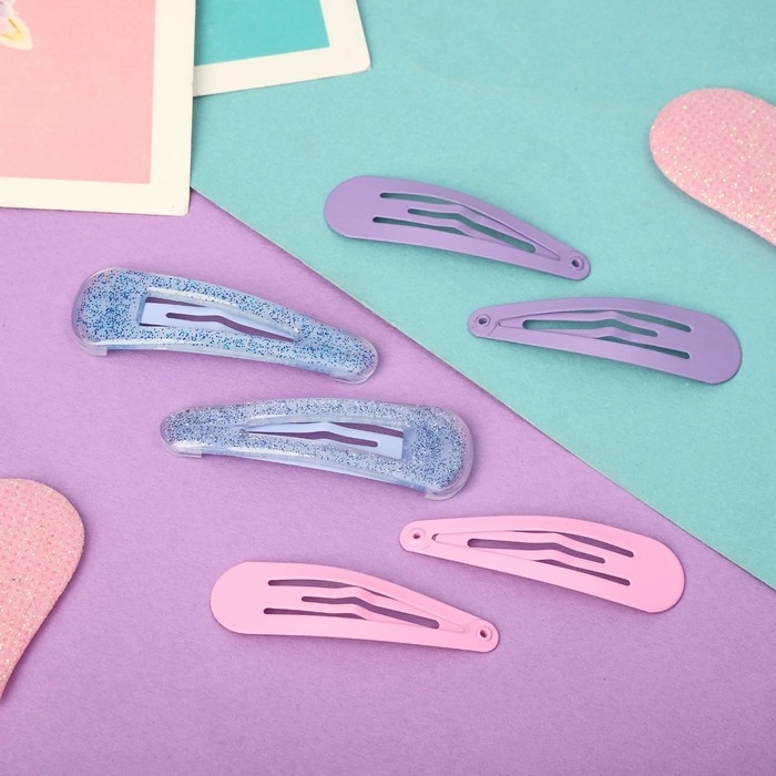 Невидимка для волос  Невидимка для волос "София" (набор 6 шт) весна, 4,5 см