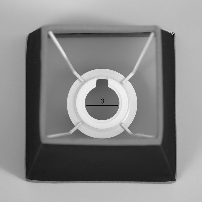 Абажур для люстры Абажур для люстры "Квадрат" Е27/Е14 серый 13х13х13см