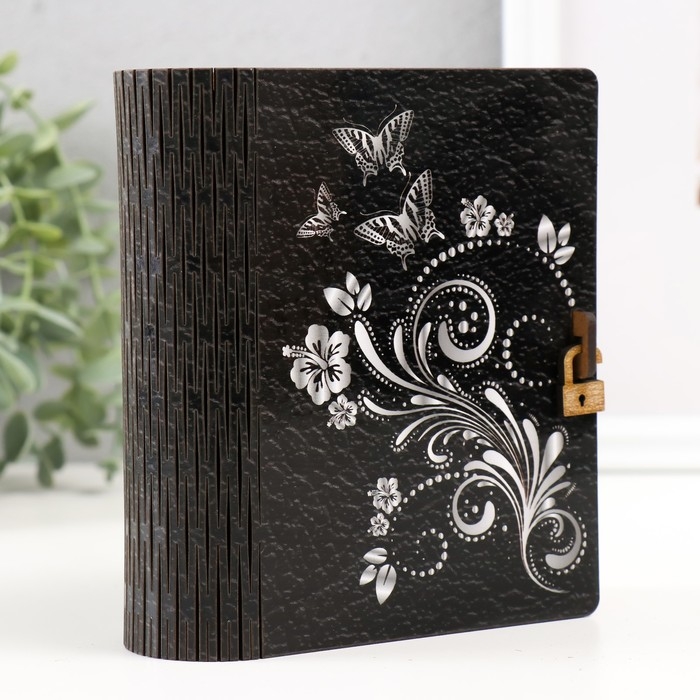 Шкатулка-книга  Шкатулка-книга "Бабочки" 14х12х5 см