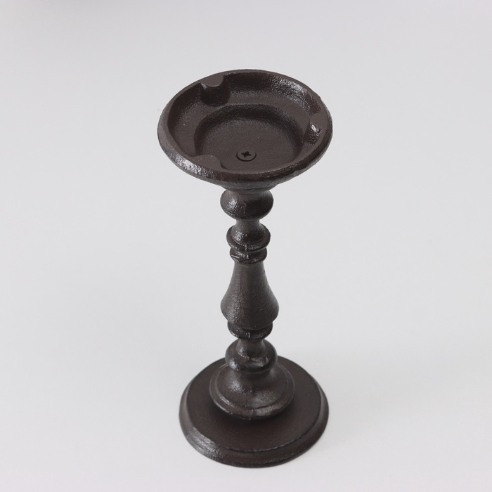 Подсвечник чугун на 1 свечу  Подсвечник чугун на 1 свечу "Аврора" d=5 см 9,6х9,6х24 см