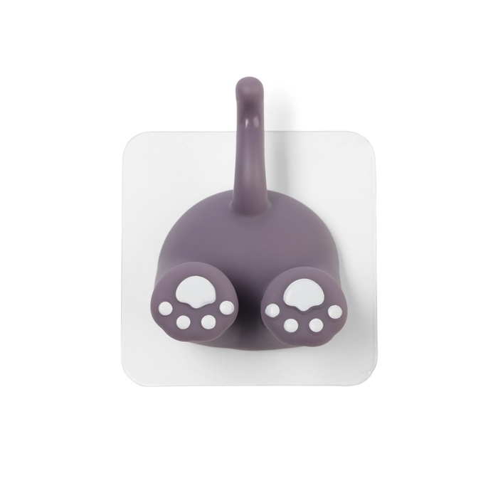 Крючок самоклеящийся CAPPIO MUMURING, однорожковый, фиолетовый Крючок самоклеящийся CAPPIO MUMURING, однорожковый, фиолетовый