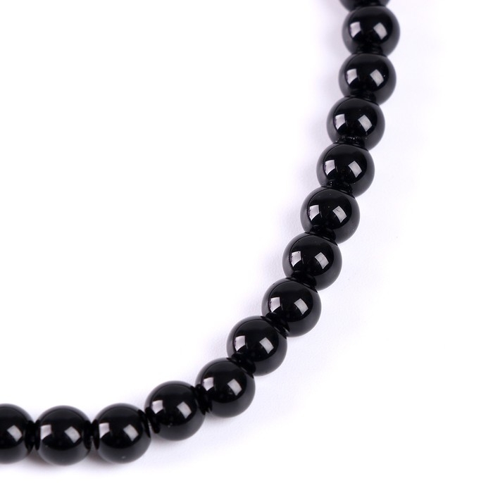 Бусины из натурального камня «Чёрный агат» набор 60 шт., размер 1 шт. — 6 мм Бусины из натурального камня «Чёрный агат» набор 60 шт., размер 1 шт. — 6 мм