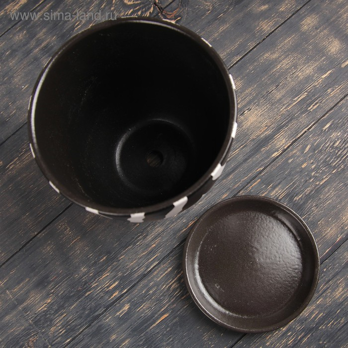 Горшок цветочный Горшок цветочный "Зебра" № 2 Высокий овал, 0,5 л