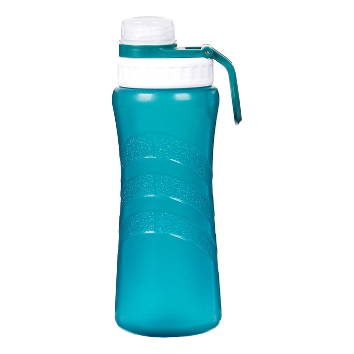 Бутылка для воды спортивная, 500 мл, 20.2 х 7.5 х 6.7 см, бирюзовая Бутылка для воды спортивная, 500 мл, 20.2 х 7.5 х 6.7 см, бирюзовая