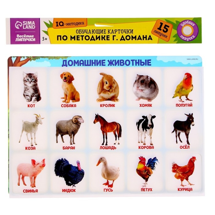 Развивающая игра на липучках «Животные фермы», по методике Г. Домана Развивающая игра на липучках «Животные фермы», по методике Г. Домана