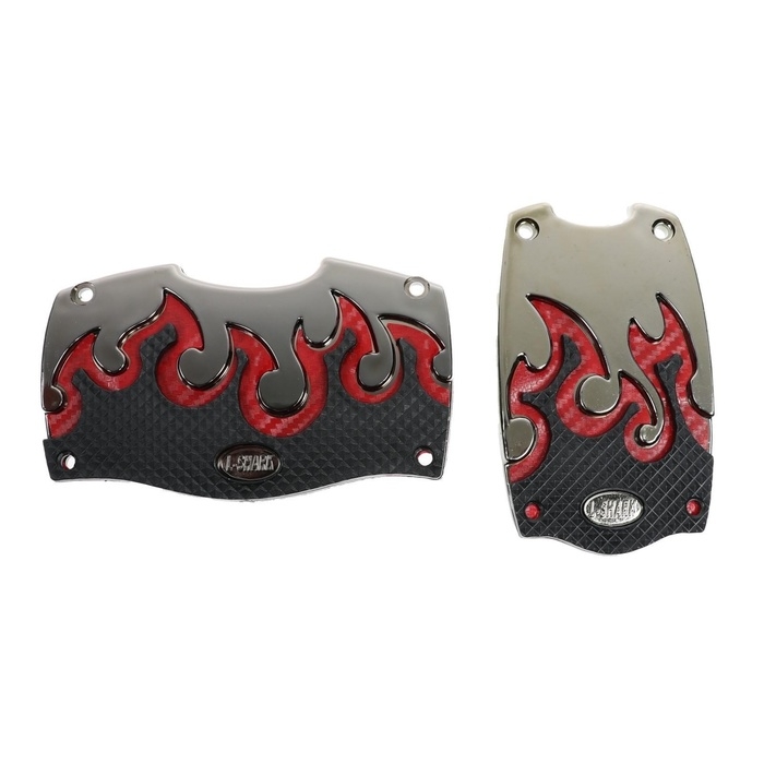 Накладки на педали Cartage, антискользящие, набор 2 шт, красный Накладки на педали Cartage, антискользящие, набор 2 шт, красный