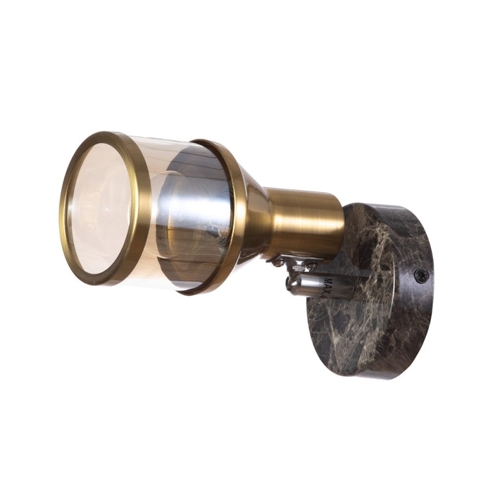 Спот Спот "Никс" 1x40Вт E14 Бронза, черный мрамор 10х17х16см