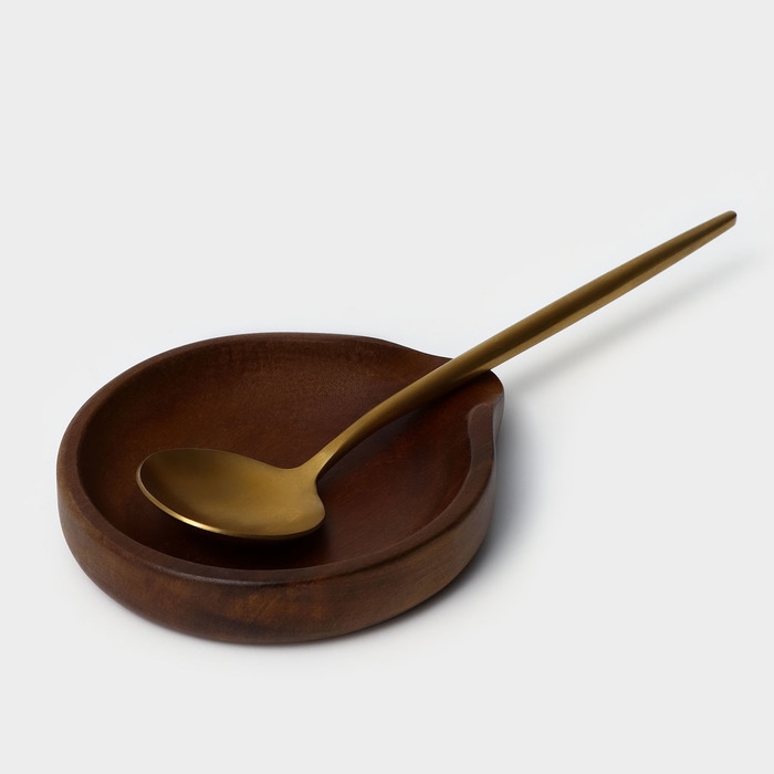 Подставка под ложку, 11,5×13,5×2,5 см, акация Подставка под ложку, 11,5×13,5×2,5 см, акация