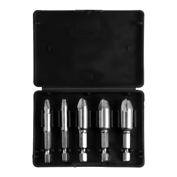 Набор экстракторов ТУНДРА, 5 шт., левая резьба, шестигранный хвостовик Набор экстракторов ТУНДРА, 5 шт., левая резьба, шестигранный хвостовик