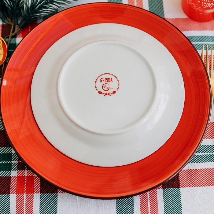 Новый год. Тарелка керамическая «Снеговик Ледыш», 20 см Новый год. Тарелка керамическая «Снеговик Ледыш», 20 см