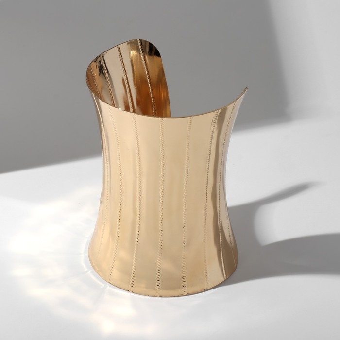 Браслет «Манжета» конус, цвет золото