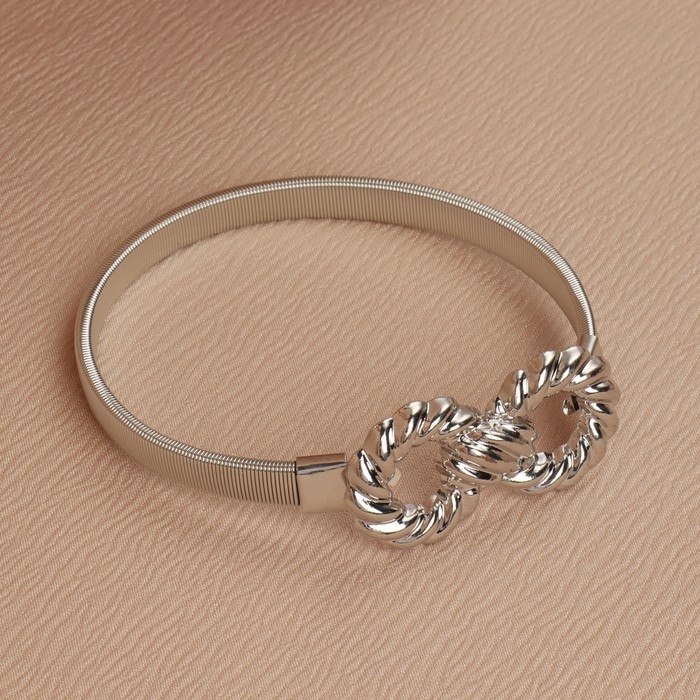 Подхват для штор «Бесконечность», 6 × 3 см, 23,5 см, цвет серебряный Подхват для штор «Бесконечность», 6 × 3 см, 23,5 см, цвет серебряный