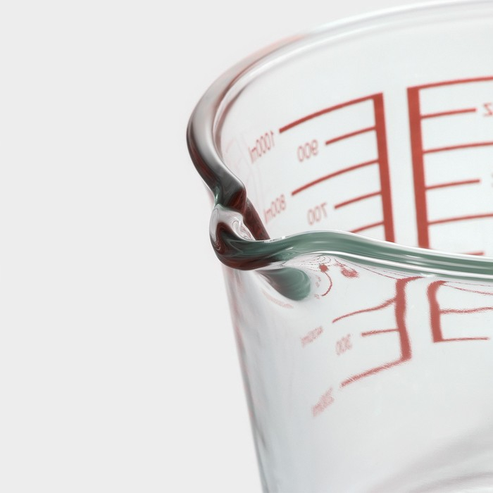 Кувшин мерный из жаропрочного стекла Доляна, 1 л, 20,5×16×11 см Кувшин мерный из жаропрочного стекла Доляна, 1 л, 20,5×16×11 см