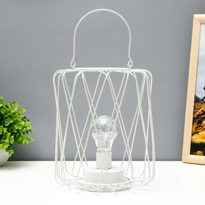 Ночник лофт 16451/1WT LED от батареек 3хАА белый 17х17х21 см RISALUX Ночник лофт 16451/1WT LED от батареек 3хАА белый 17х17х21 см RISALUX