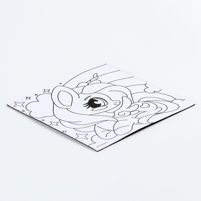 Магнит-раскраска «Единорожка», 10 × 10 см Магнит-раскраска «Единорожка», 10 × 10 см