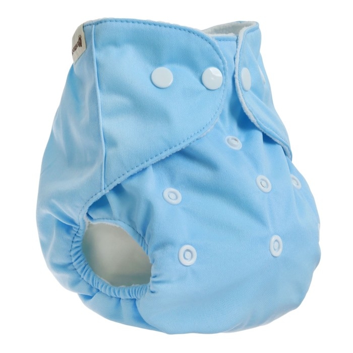 Многоразовый подгузник, 3-15 кг, цвет голубой, Крошка Я