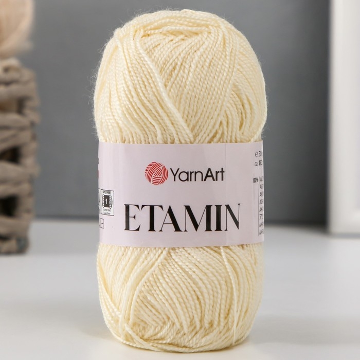 Пряжа Пряжа "Etamin" 100% акрил 180м/30гр (423 экрю)
