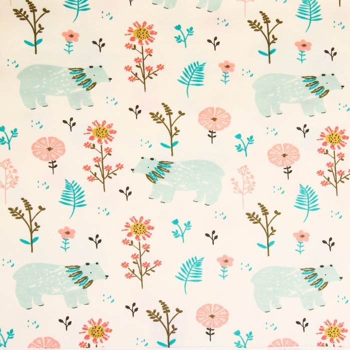 Пеленка на непромокаемой основе, 80*100 см «Мишки»