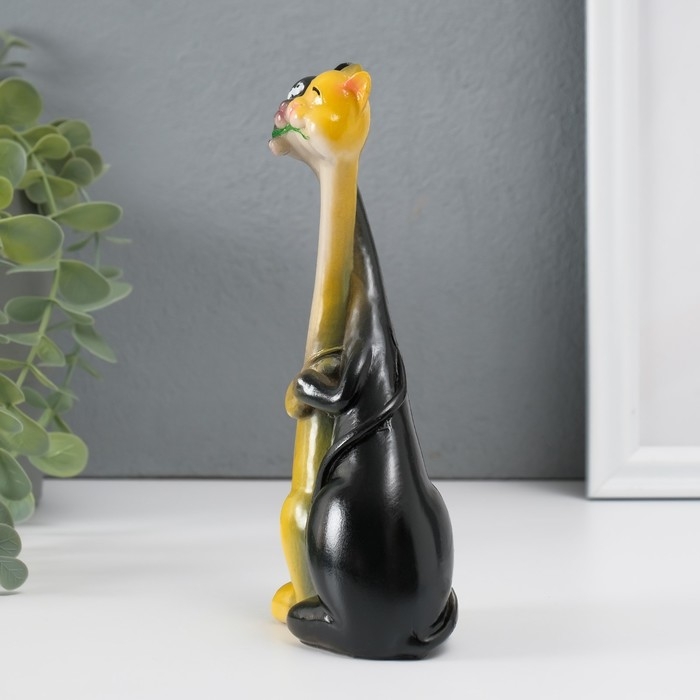 Сувенир полистоун обнимашки Сувенир полистоун обнимашки "Кошка с котом - танго" 17,3х7х4,2 см