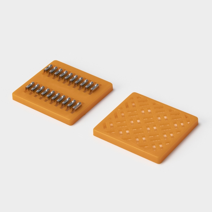 Овощерезка с 3 насадками, 27,5 см, цвет оранжевый Овощерезка с 3 насадками, 27,5 см, цвет оранжевый