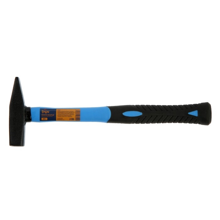 Молоток слесарный ТУНДРА, квадратный боек, фиберглассовая обрезиненная рукоятка, 300 г Молоток слесарный ТУНДРА, квадратный боек, фиберглассовая обрезиненная рукоятка, 300 г