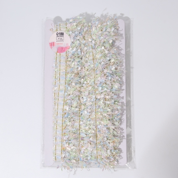 Тесьма декоративная «Твидовая», односторонняя, 35 мм, 5 ± 0,5 м, цвет пастельный Тесьма декоративная «Твидовая», односторонняя, 35 мм, 5 ± 0,5 м, цвет пастельный